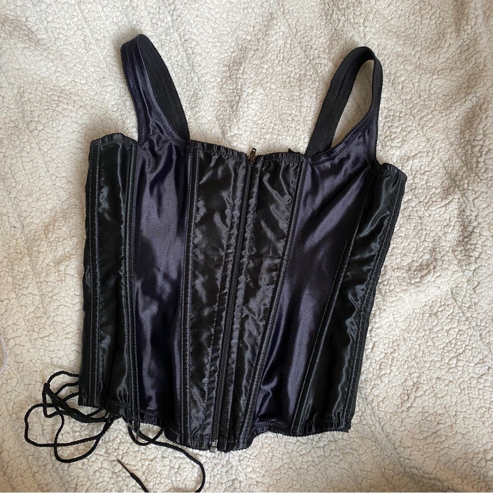 Black vintage corset top